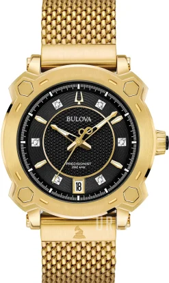 Svart/Gulguldtonat stål Ø38 mm