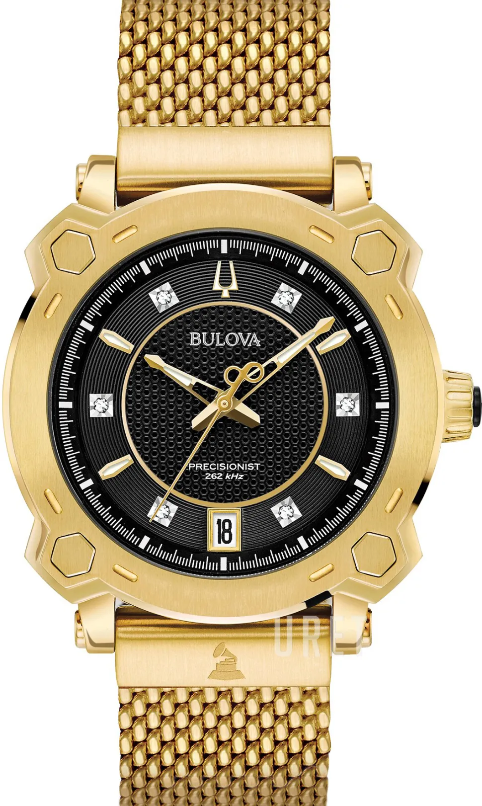 Svart/Gulguldtonat stål Ø38 mm