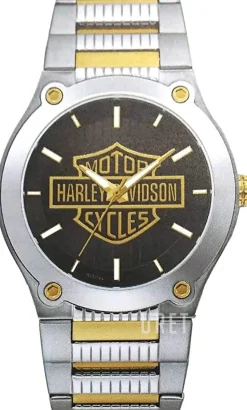 Svart/Gulguldtonat stål Ø43 mm