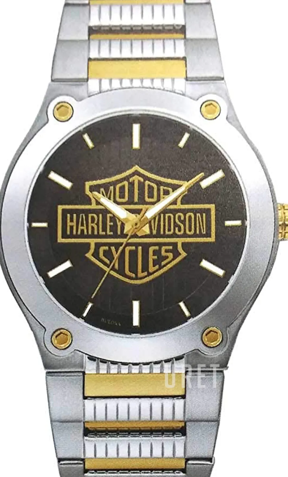 Svart/Gulguldtonat stål Ø43 mm