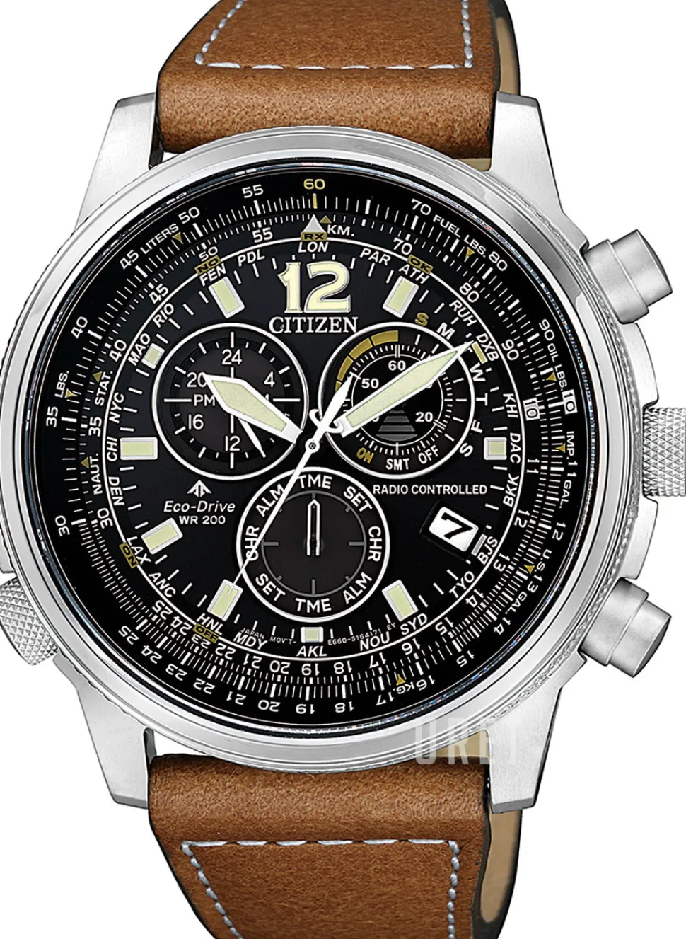 Svart/Läder Ø43 mm