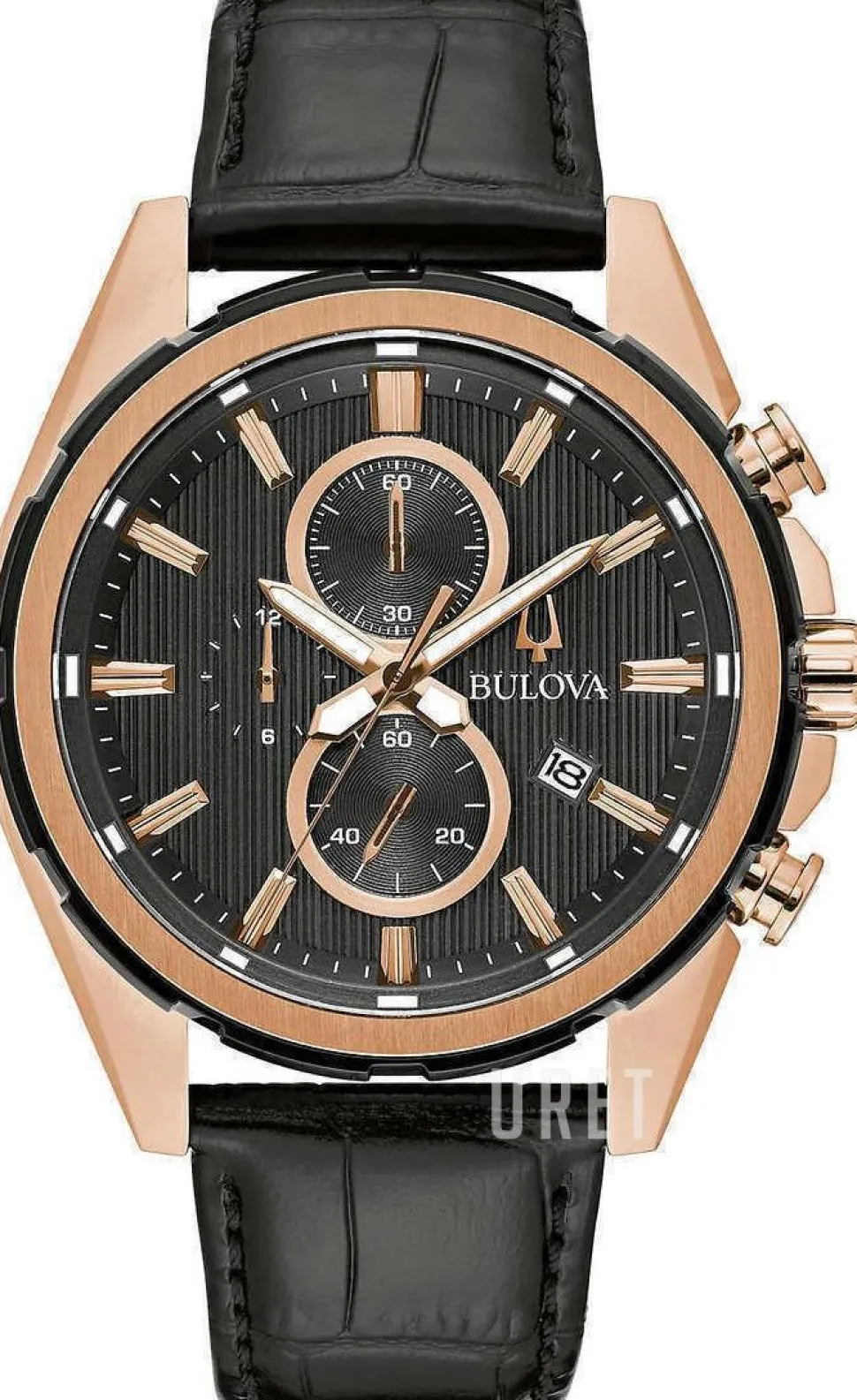 Svart/Läder Ø39 mm