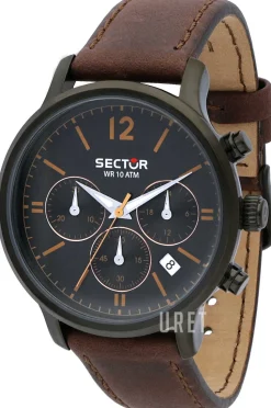 Svart/Läder Ø42 mm