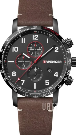 Svart/Läder Ø44 mm