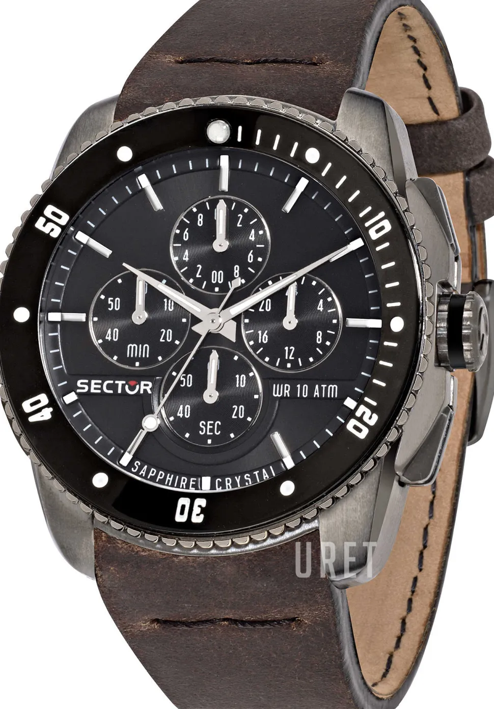 Svart/Läder Ø45 mm