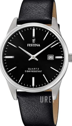 Svart/Läder Ø39 mm