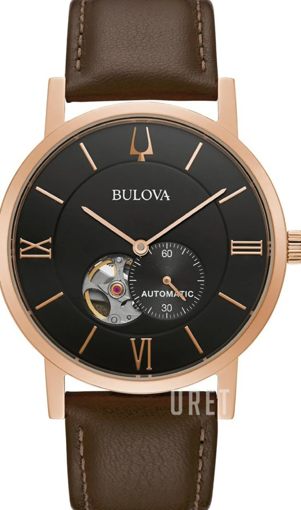 Svart/Läder Ø42 mm