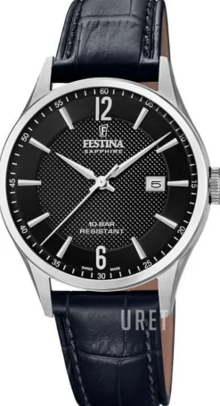 Svart/Läder Ø40 mm