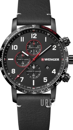 Svart/Läder Ø44 mm