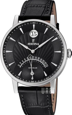 Svart/Läder Ø41 mm