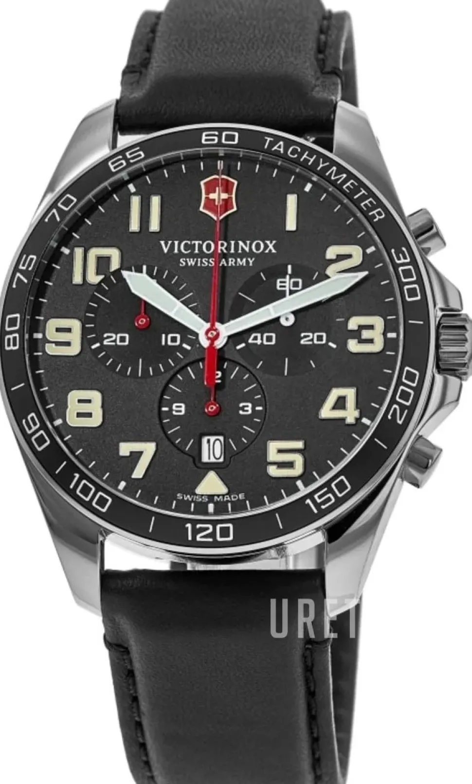 Svart/Läder Ø42 mm