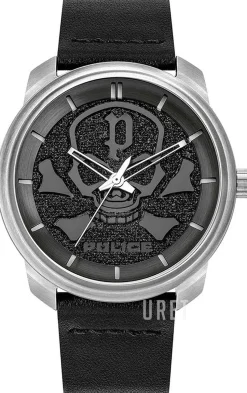 Svart/Läder Ø44 mm