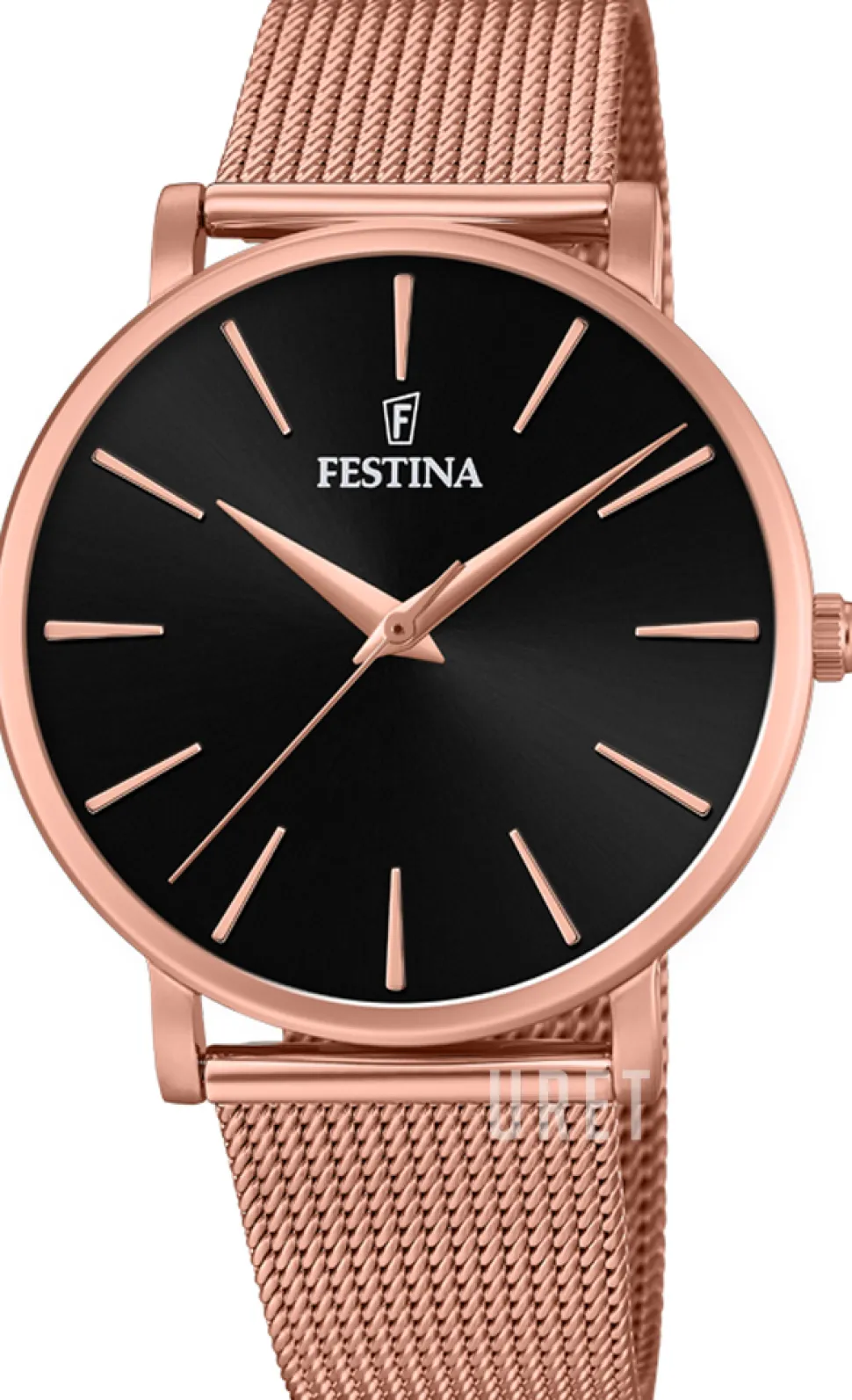 Svart/Roséguldstonat stål Ø38 mm