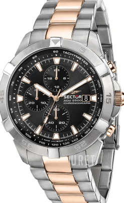 Svart/Roséguldstonat stål Ø43 mm