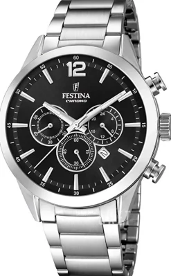 Svart/Stål Ø43.5 mm