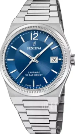 Swiss Made Blå/Stål Ø35 mm