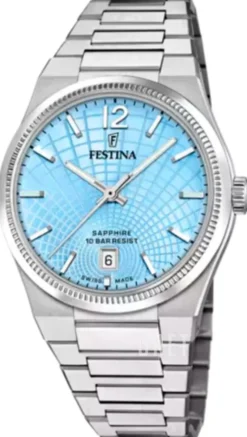 Swiss Made Blå/Stål Ø35 mm