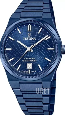 Swiss Made Blå/Stål Ø40 mm