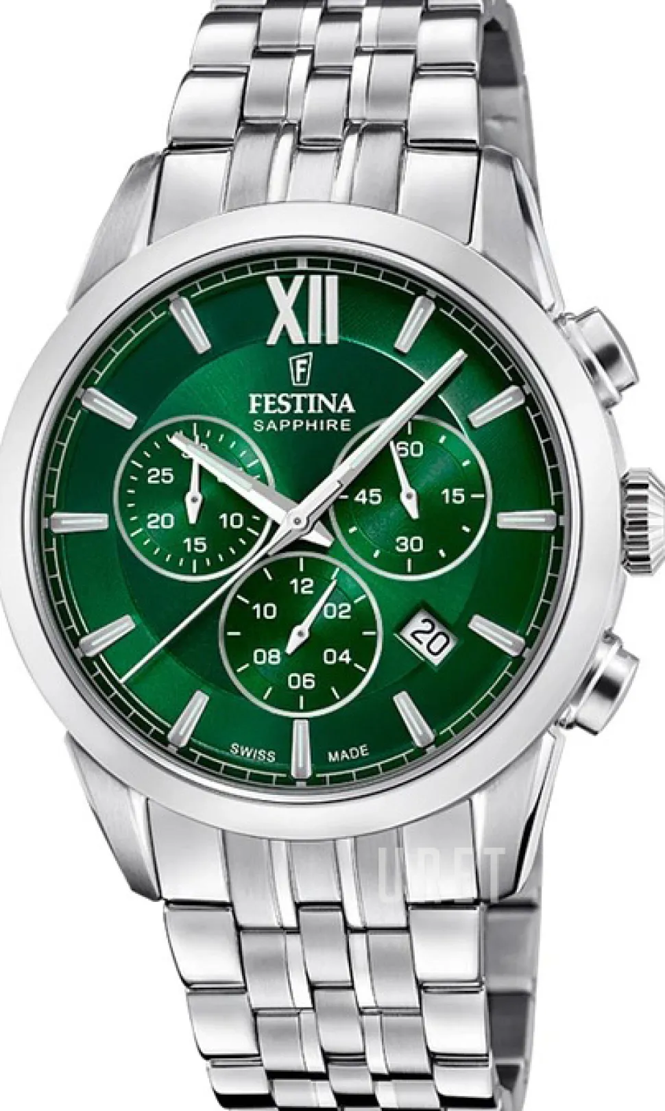 Swiss Made Grön/Stål Ø41 mm