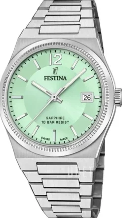 Swiss Made Grön/Stål Ø35 mm