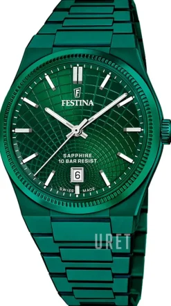 Swiss Made Grön/Stål Ø40 mm