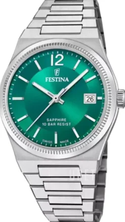 Swiss Made Grön/Stål Ø35 mm