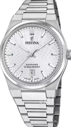 Swiss Made Silverfärgad/Stål Ø40 mm