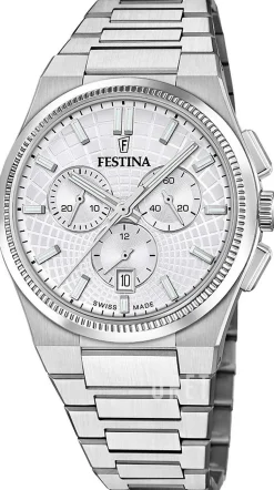 Swiss Made Silverfärgad/Stål Ø42.5 mm