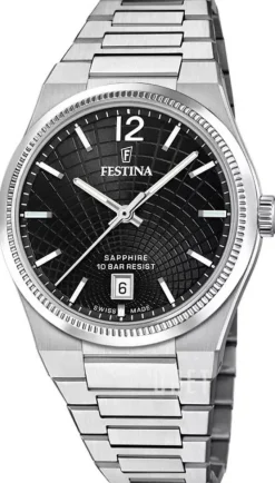 Swiss Made Svart/Stål Ø35 mm