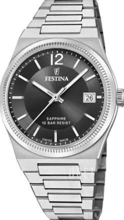 Swiss Made Svart/Stål Ø35 mm