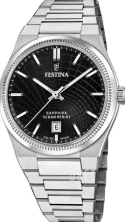 Swiss Made Svart/Stål Ø40 mm