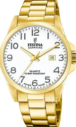 Swiss Made Vit/Gulguldtonat stål Ø41 mm