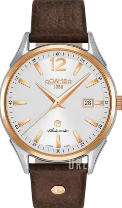 Swiss Matic Silverfärgad/Läder Ø40 mm