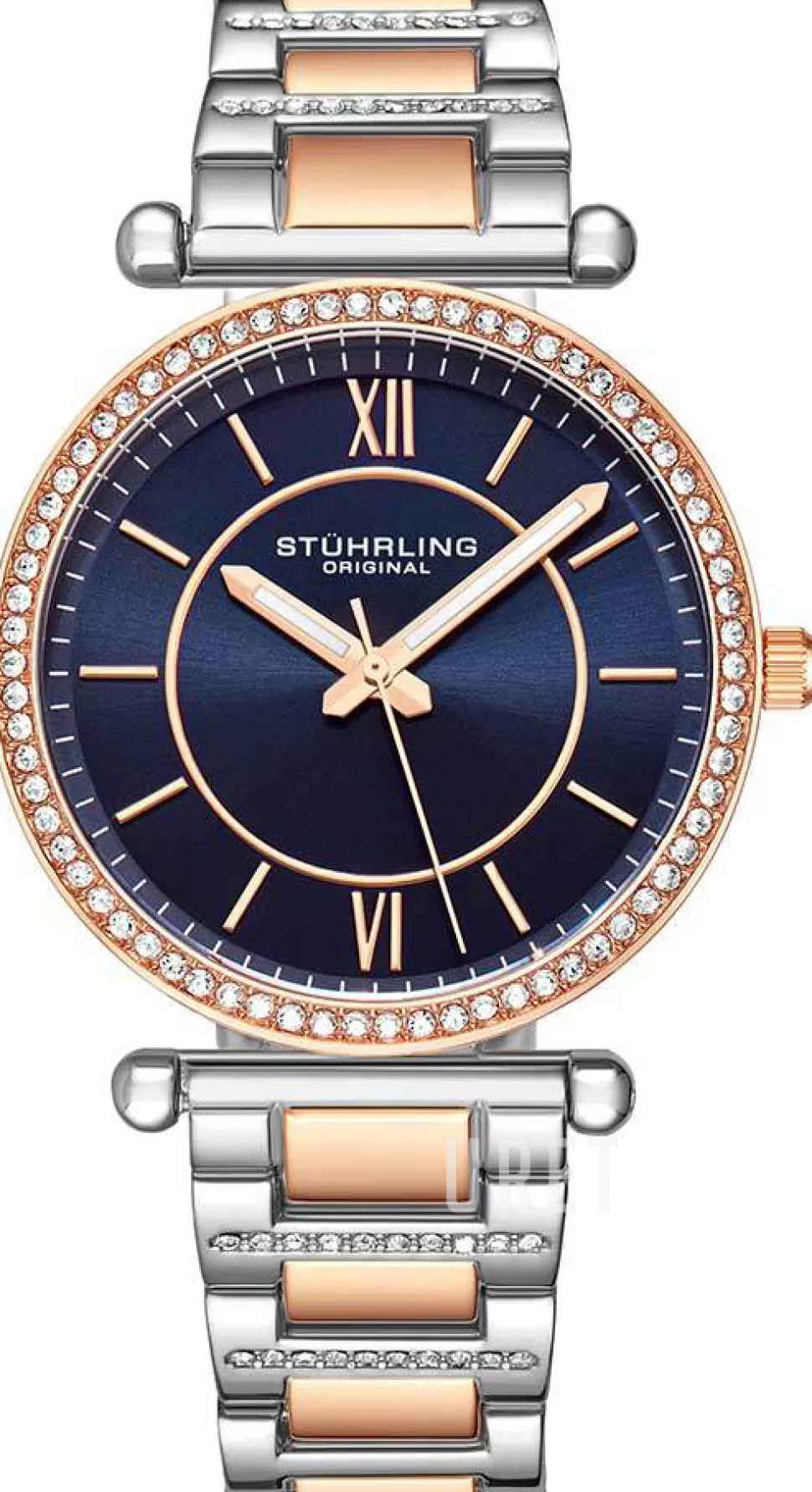 Symphony Blå/Roséguldstonat stål Ø36 mm