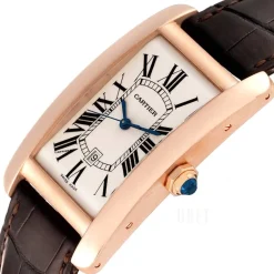 Tank Americaine Large Silverfärgad/Läder 41.6x22.6 mm