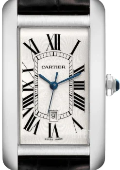 Tank Americaine Large Silverfärgad/Läder 45.1x26.6 mm