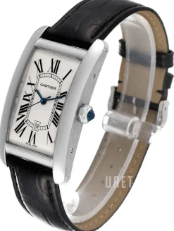 Tank Americaine Large Silverfärgad/Läder 45.1x26.6 mm