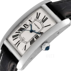 Tank Americaine Large Silverfärgad/Läder 45.1x26.6 mm