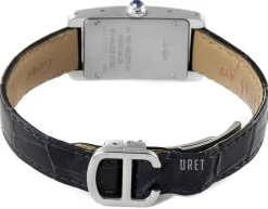 Tank Americaine Silverfärgad/Läder 34.8x19 mm