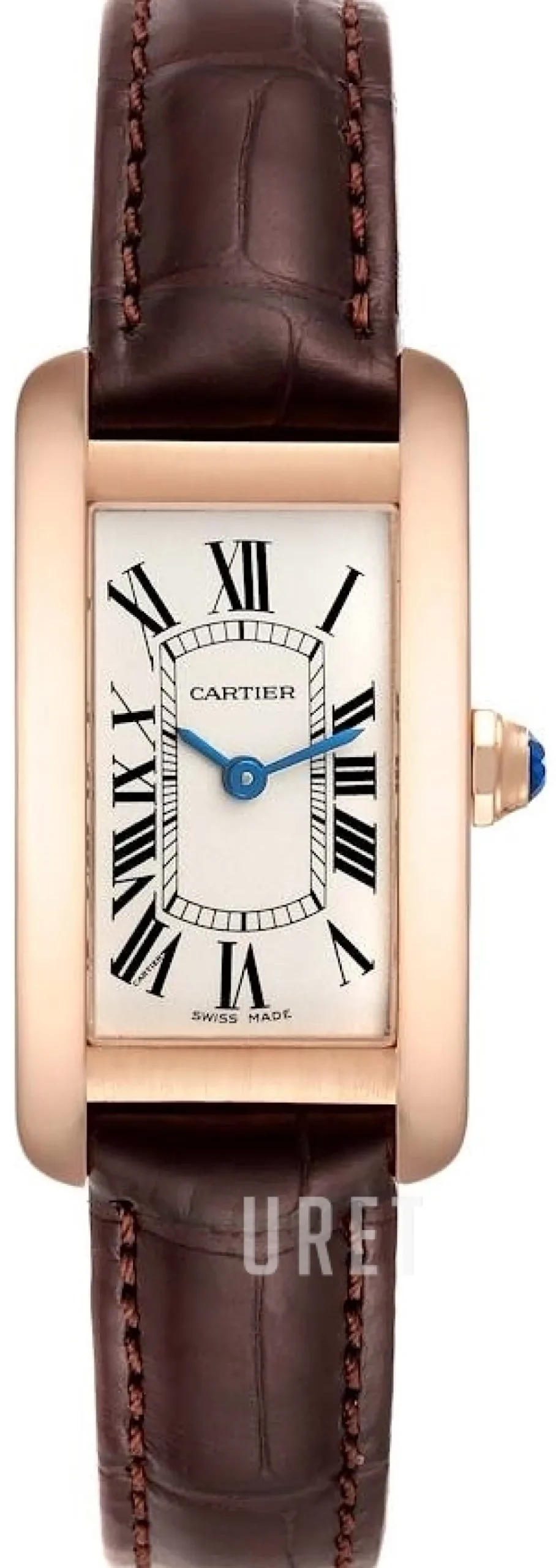 Tank Americaine Small Silverfärgad/Läder 34.8x19 mm