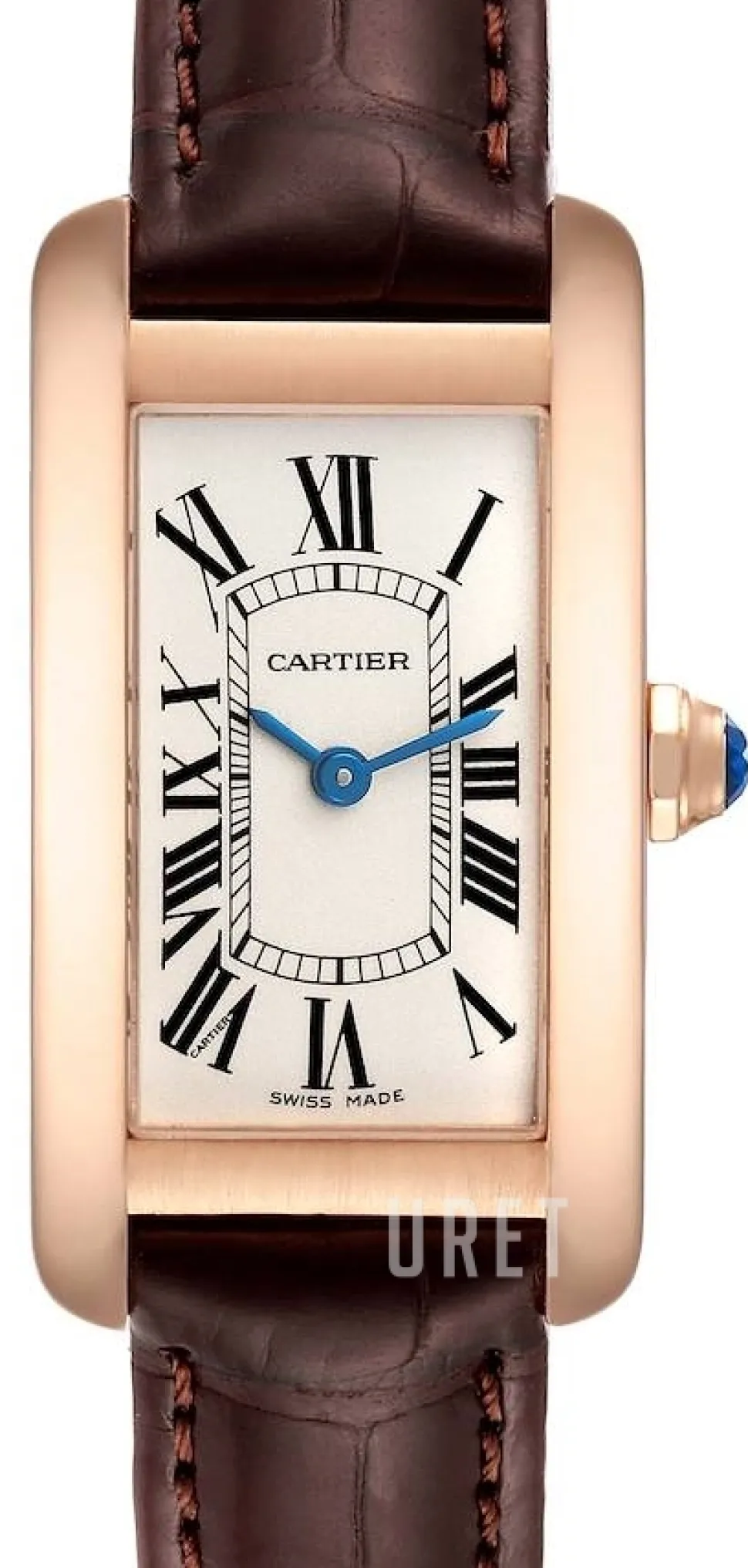 Tank Americaine Small Silverfärgad/Läder 34.8x19 mm