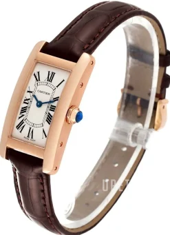 Tank Americaine Small Silverfärgad/Läder 34.8x19 mm