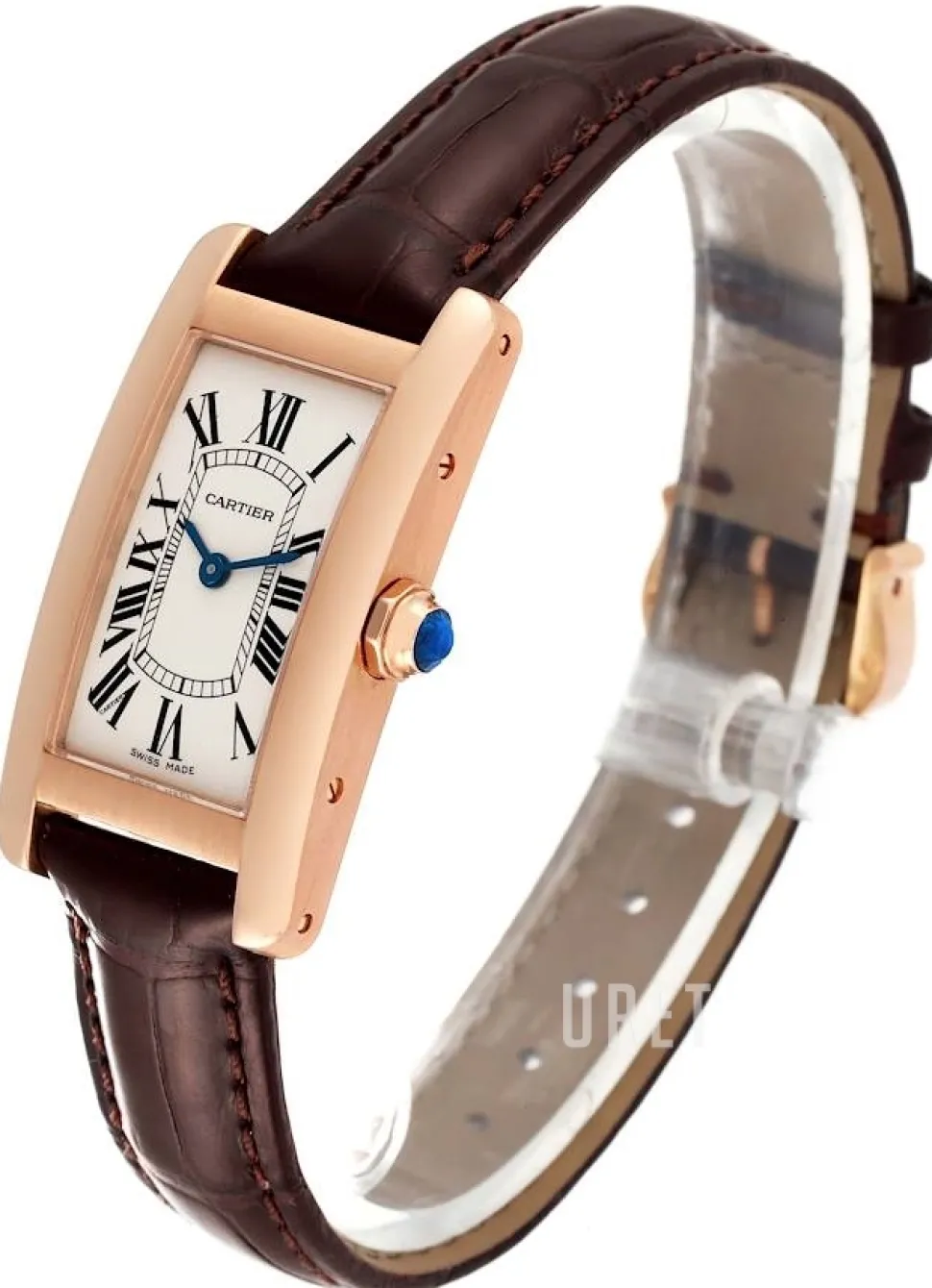 Tank Americaine Small Silverfärgad/Läder 34.8x19 mm