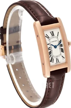 Tank Americaine Small Silverfärgad/Läder 34.8x19 mm