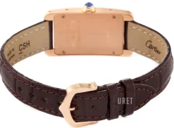 Tank Americaine Small Silverfärgad/Läder 34.8x19 mm