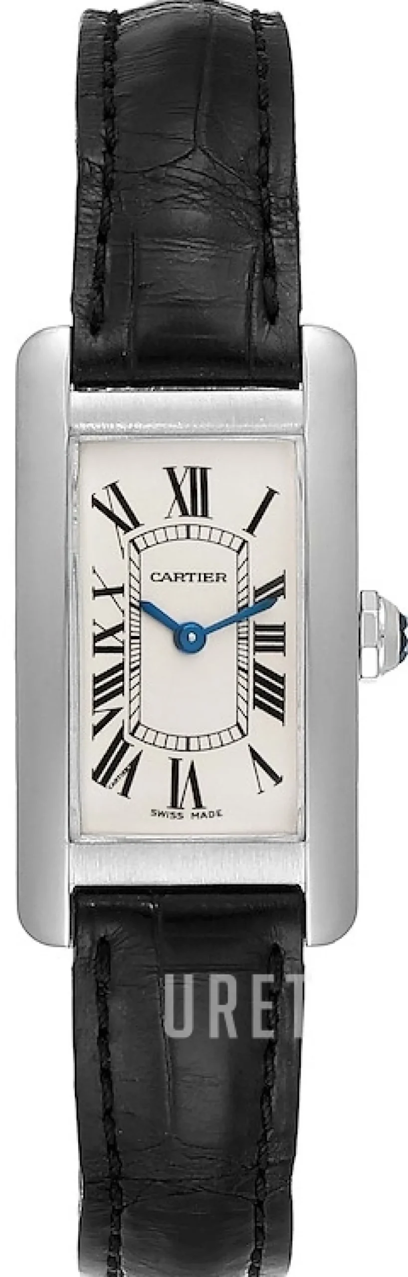 Tank Americaine Small Silverfärgad/Läder 34.8x19 mm