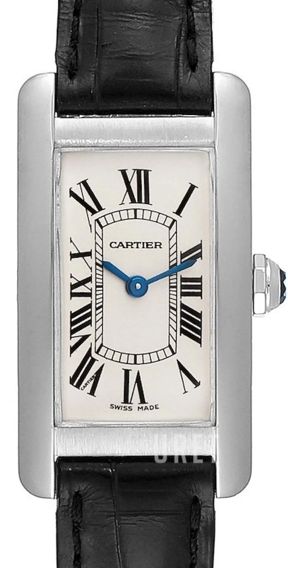 Tank Americaine Small Silverfärgad/Läder 34.8x19 mm