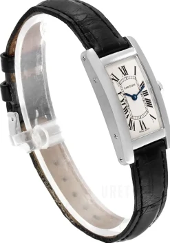 Tank Americaine Small Silverfärgad/Läder 34.8x19 mm