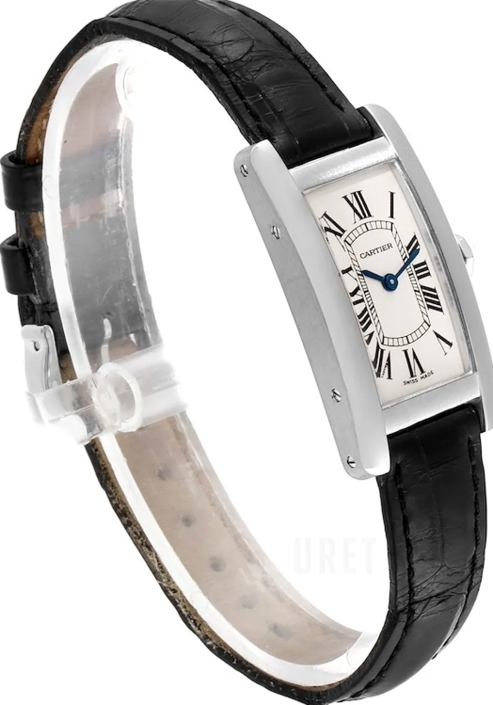 Tank Americaine Small Silverfärgad/Läder 34.8x19 mm