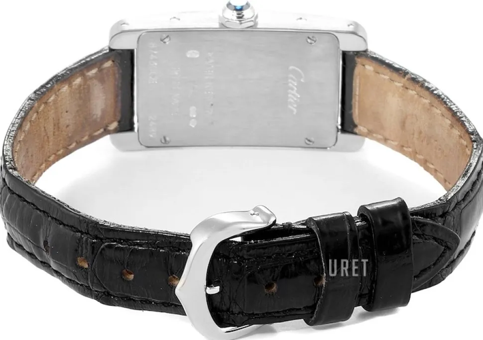 Tank Americaine Small Silverfärgad/Läder 34.8x19 mm